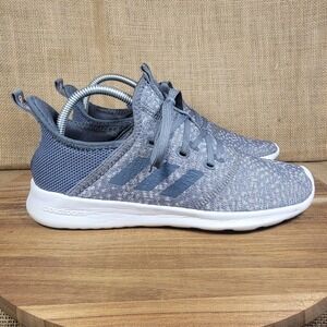 Adidas Cloudfoam Pure Running Shoes Women's Size 8.5 Gray Blue Athletic Sneakers
